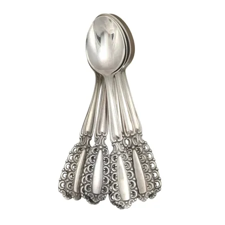 Kaffeskedar silver, 11 stycken, längd 11,5 cm, bruksskick  Vikt: 119,2 g