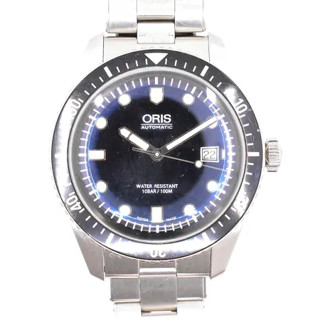 Herrur Oris Divers Sixty-Five, stål, automatisk, datum, Ø 42mm, ref: 01 733 7720 4054, serienummer: 3680591, stålband, extralänkar manual, box, ytterkartong