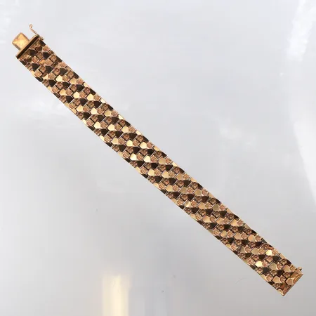 Armband 19cm, bredd: 16,6mm, italienska stämplar, 18K Vikt: 35,8 g