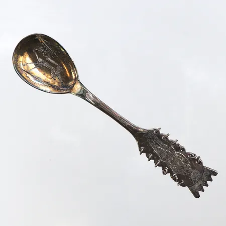 Sked, längd: 11,5cm, TH.A. Nilsson, 830/1000 silver. Vikt: 13,1 g