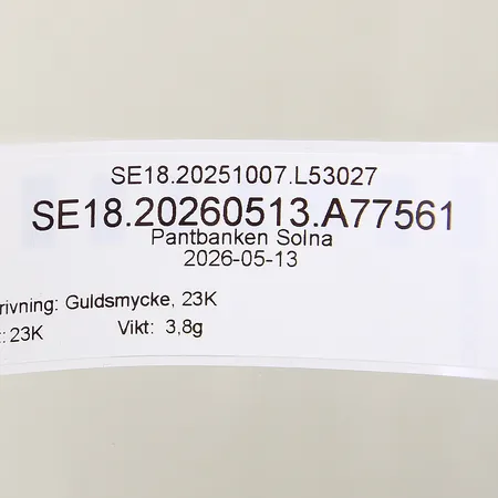 Guldsmycke, 23K Vikt: 3,8 g