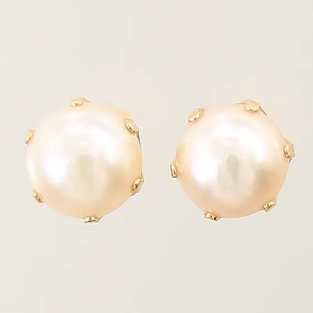 Örhängen med odlade pärlor 15x6mm 18K Vikt: 1,5 g