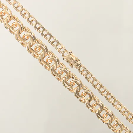 Collier doserad Bismarck längd 46cm bredd 4,9-10mm, 18K Vikt: 41 g