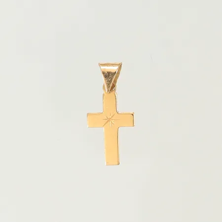 Hänge Kors 16x8mm inkl ögla, 18K 0,3g Vikt: 0,3 g