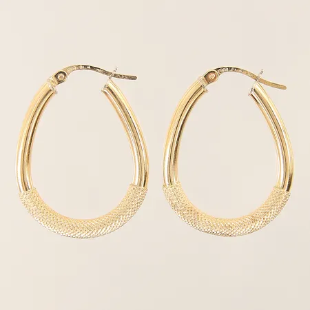 Örhängen med dekor 25x3mm 18K Vikt: 2 g