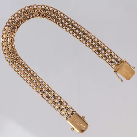 Armband X-länk längd 19,5cm, bredd 8,7mm, 18K Vikt: 21,4 g