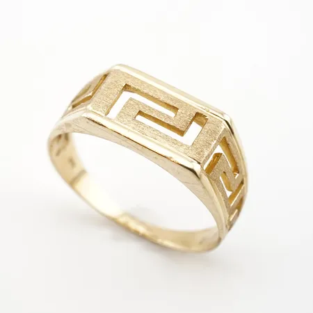 Ring, stl 20(63), bredd 8mm, 14k Vikt: 4 g