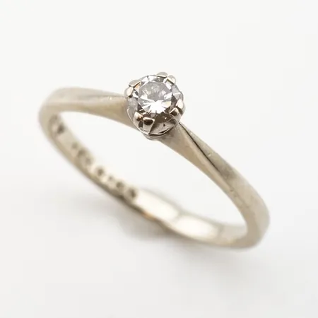 Ring m diamant 0,21ct enligt gravyr, vitguld, stl18½(58), 18k Vikt: 3 g