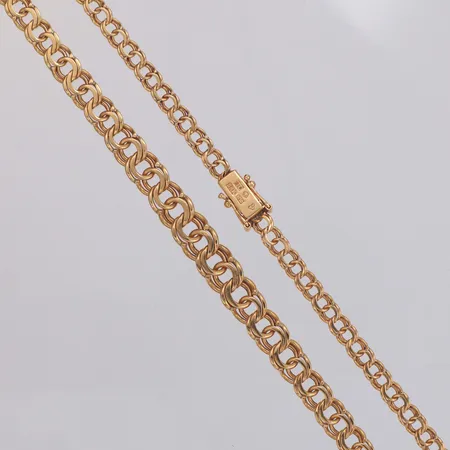 Collier doserad Bismarck, 42cm, bredd 4,2-7,5mm, 18K Vikt: 19,3 g