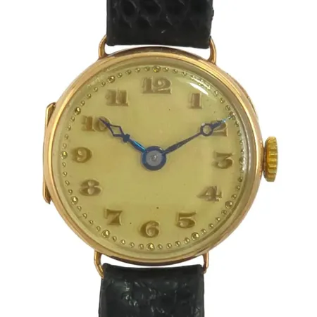 Damur, 14K guld, Ø21,5 mm, manuell - fungerar, gravyr, universal skinnband,