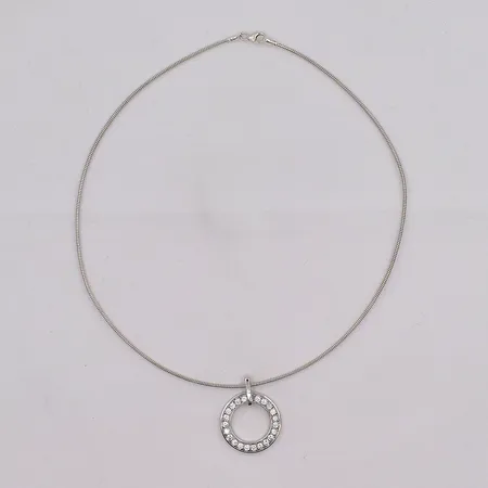 Collier Ormlänk längd 43cm med hänge Ø 25mm GHA 925/1000 silver Vikt: 11,8 g