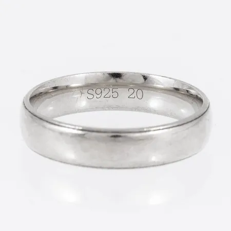 Ring slät stl:19¼ bredd 4,8mm silver 925/1000 4,0g. 