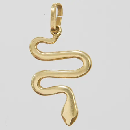 Hänge orm, längd 27mm, bredd 14mm, 14K Vikt: 1,0g Vikt: 1 g