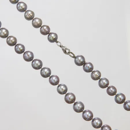 Collier med odlade Tahitipärlor, längd ca 43cm, Ø10,5mm 37st, ojämnheter, lås i oädel metall Vikt: 0 g