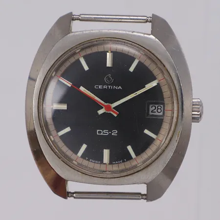 Herrur Certina DS-2, datum, stål, manuell, vintageskick, saknar armband