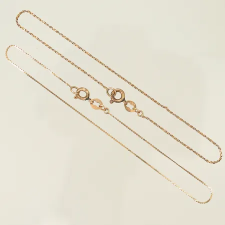 2 armband 18cm bredd 0,5 &1mm, 10K 1,2g totalt.