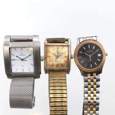 Herrur 3 st bla Tissot PR-50,slitage,ej funktionstestade.