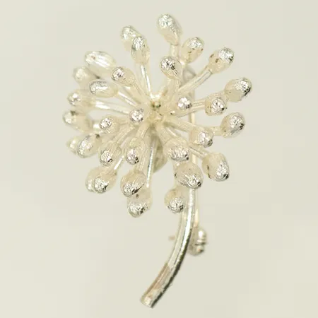 Brosch Flora Danica 40x27mm, silver 925/1000-delar 9,6g Vikt: 9,6 g