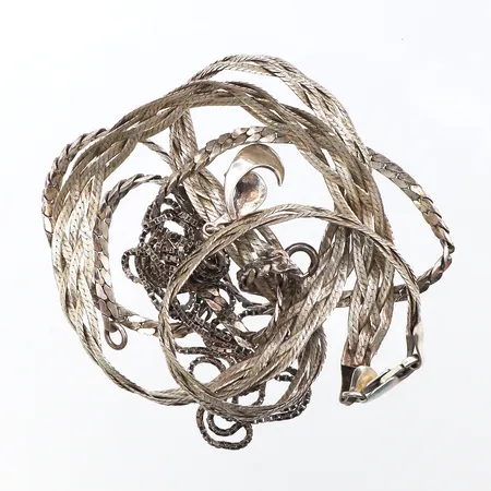 Diverse silversmycken, 835-925/1000 silver. Vikt: 31,4 g
