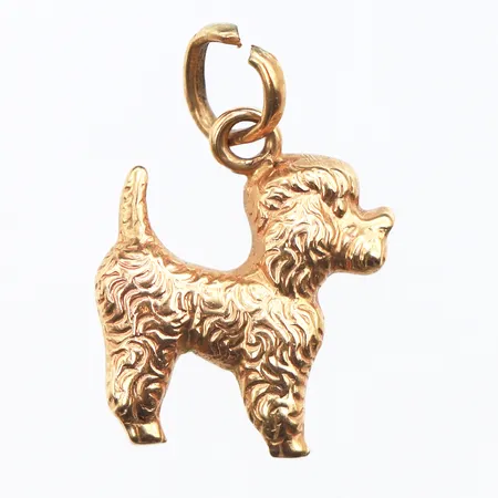 Hänge hund, längd:18,4mm bredd:11,6mm, 18K Vikt: 1 g