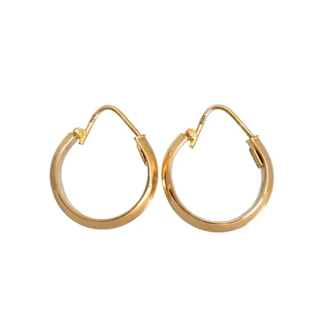 Örhängen Creoler, 18K guld, UnoAerre Italien, storlek 16x18 mm, tjocklek 3 mm Vikt: 1,5 g