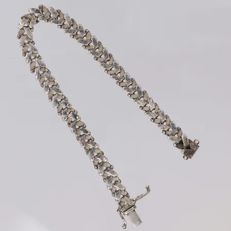 Armband, längd 19cm bredd 6,6mm, 835/1000 silver  Vikt: 10 g