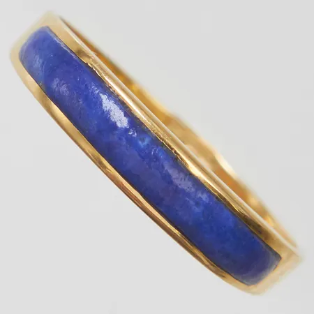 Ring med Lapis Lazuli stl:18, bredd 2,5-4mm, egyptiska stämplar Cairo, 18K Vikt 2,5g Vikt: 2,5 g