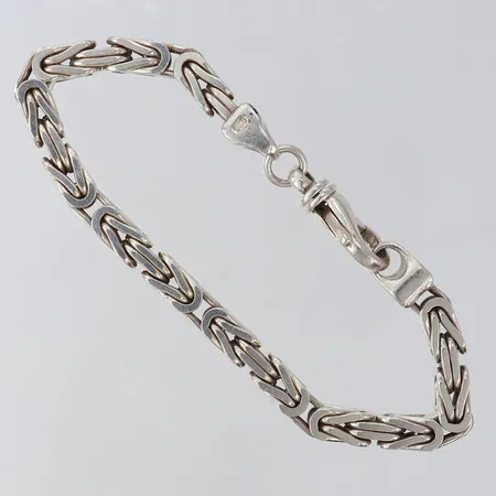 Armband Kejsar längd 22cm bredd 5,5cm Silver 925/1000.  Vikt: 41,9 g