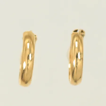 Ett par örhängen Ø12mm bredd 2,5mm, 14K 0,6g Vikt: 0,6 g