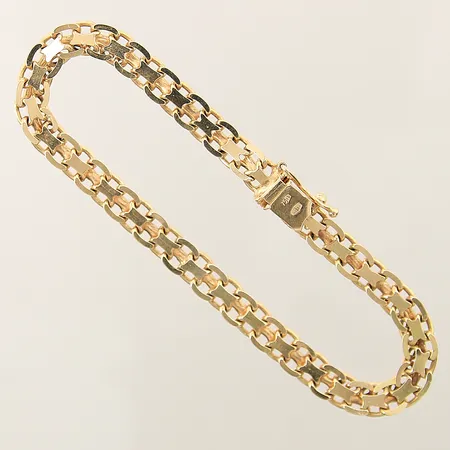 Armband X-länk längd 18cm bredd 4,8mm 18K  Vikt: 11,3 g