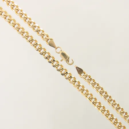 Kedja Pansar längd 58,5cm bredd 5,7mm, defekt lås, 18K Vikt: 22 g