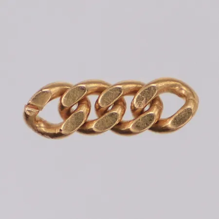Länkbit längd 1,2cm bredd 4,1mm ostämplat 18K Vikt: 0,7 g