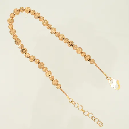 Armband med kulor längd 18,5-22cm, bredd 5mm, 18K, 8,4g Vikt: 8,4 g