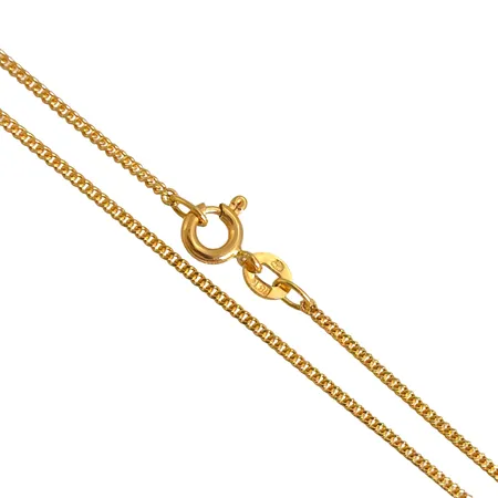 Halskedja Pansar, 18K guld, svensk kontrollstämpel, längd 39,5 cm, bredd 1,2 mm, fint skick Vikt: 2,9 g
