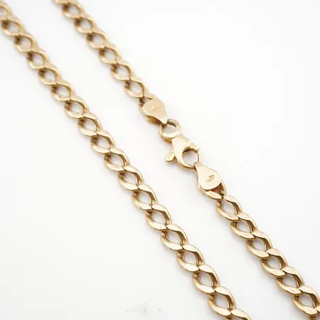 Halskedja, 61cm, bredd 5mm, 18k Vikt: 14 g