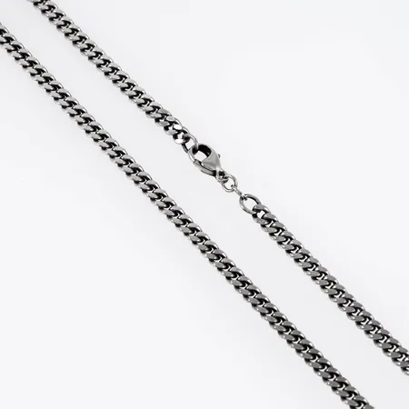 Kedja Guldfynd Pansar 45cm bredd 4mm oxiderat silver 925/1000 19,7g.