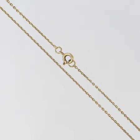 Kedja Ankar längd 47cm, bredd 1mm ostämplad 14K  Vikt: 2,4 g