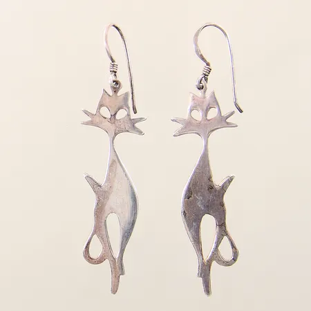 Örhängen katter 61x15mm silver 925/1000 Vikt: 3,8 g
