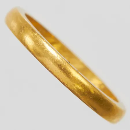 Ring slät, stl:17, bredd 2,5mm, gravyr, år 1929, 23K Vikt: 4,5g Vikt: 4,5 g