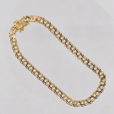 Armband Bismarck längd 18cm bredd 5mm, 18K Vikt: 8,8 g