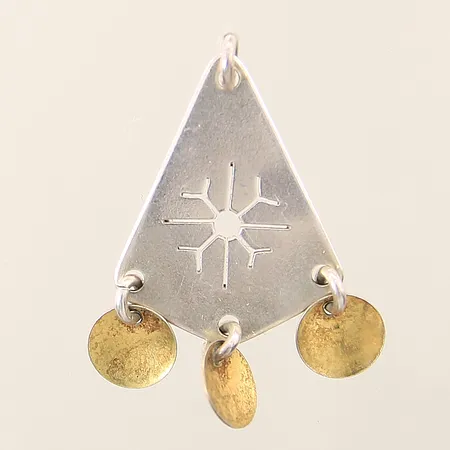 Hänge med dekor Juhls Kautokeino 30x18mm tvåfärgad silver 830/1000 Vikt: 1,8 g