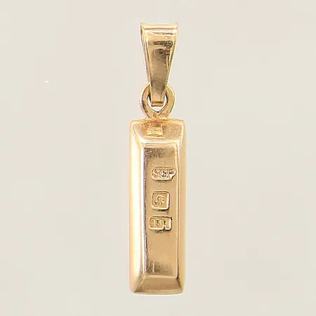 Hänge guldtacka 23x4,7mm Guldfynd 18K  Vikt: 3,1 g