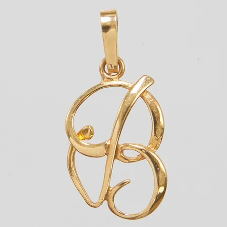 Hänge bokstav B GFAB, längd 21mm, bredd 10mm, 18K Vikt: 0,7g Vikt: 0,7 g