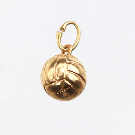 Hänge boll, bredd:8,1mm, längd med ögla:14,7mm, 18K Vikt: 0,7 g