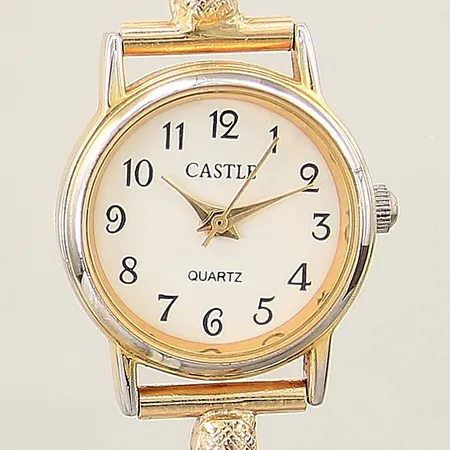 Damur Castle doublé quartz Ø22mm länk i 18K behov av batteribyte inga tillbehör bruttovikt: 19,5g