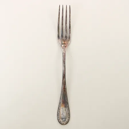 Matgaffel längd ca 21cm monogram silver 800/1000 Vikt: 53,1 g