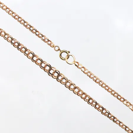Collier doserad Bismarck, 44,5cm, bredd: 2,9-5,3mm, 18K Vikt: 5,8 g