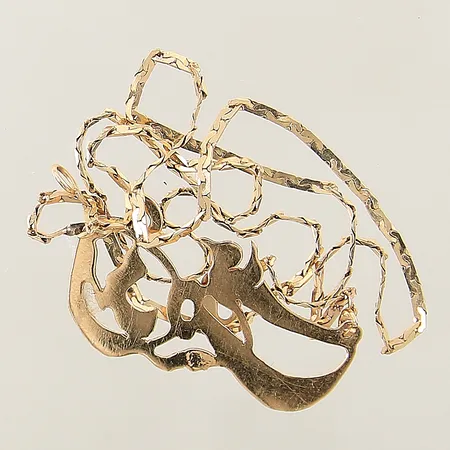 Collier med integrerat hänge defekt 14K  Vikt: 2,6 g