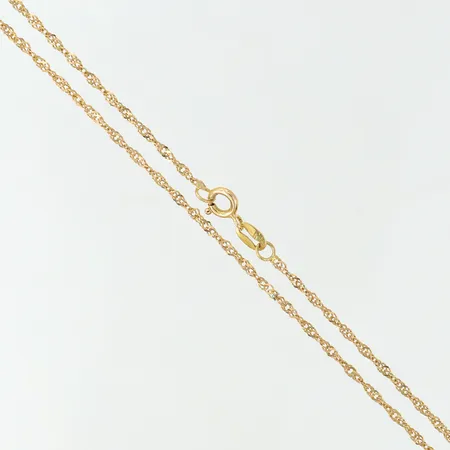 Kedja Singapore längd 50,5cm, bredd 1,8mm 14K  Vikt: 3,5 g