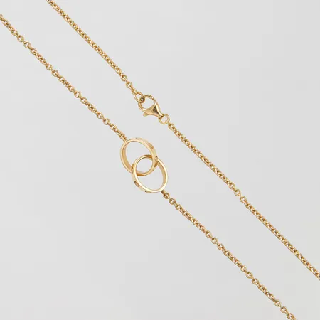 Collier Cartier LOVE, serienr: UKD168, ankarlänk längd: 44cm, bredd: 1,9mm, certifikat samt kvitto från Cartier Short Hills, NJ, 2023, inga övriga tillbehör, 18K. Nypris 32500kr Vikt: 6,9 g